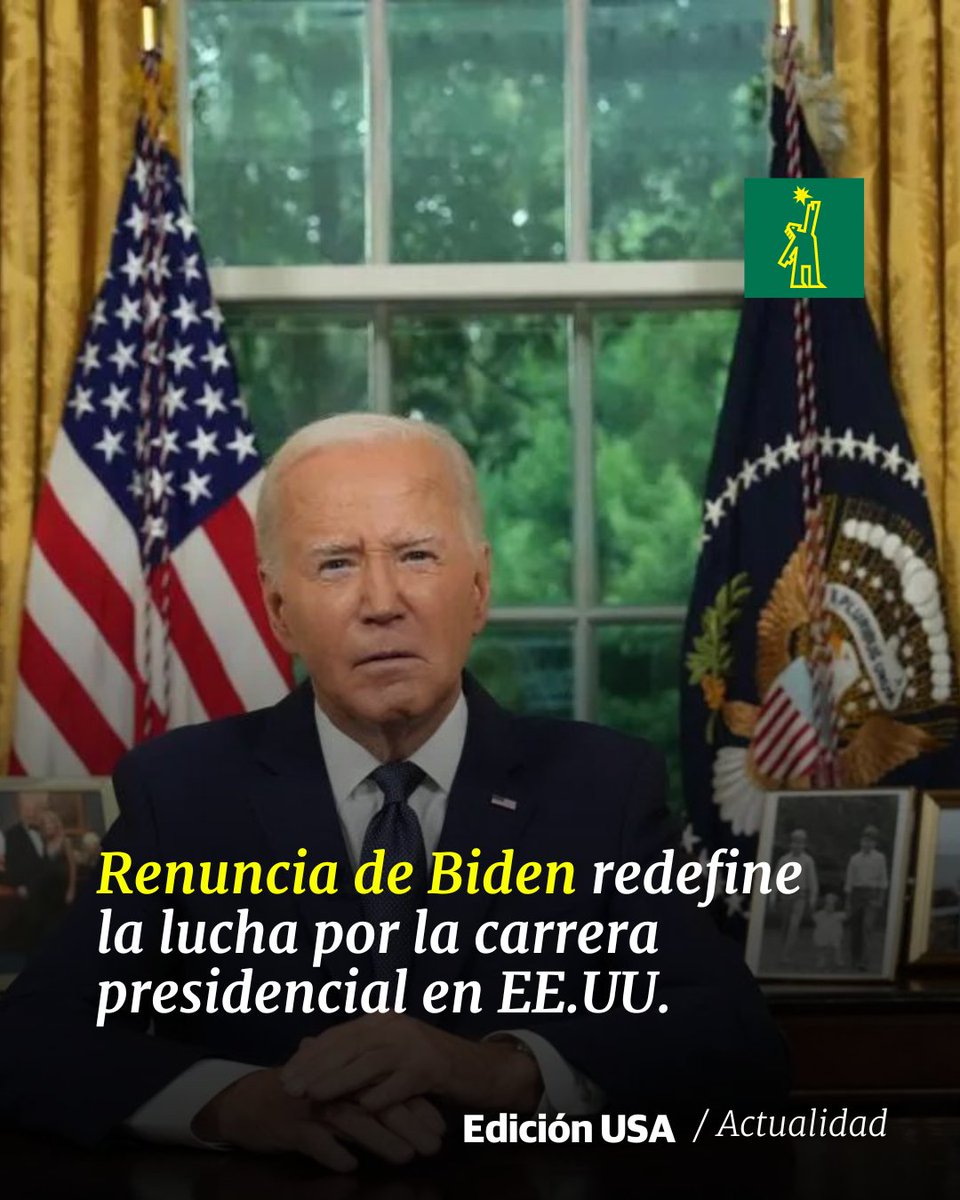 🇺🇸| #DiarioLibreUSA | El presidente de los Estados Unidos Joe Biden abandonó ayer domingo sus planes de seguir otro periodo presidencial en la Casa Blanca y de esa manera cedió a las presiones internas de los demócratas

🔗ow.ly/En0c50SH5aT

#DiarioLibre