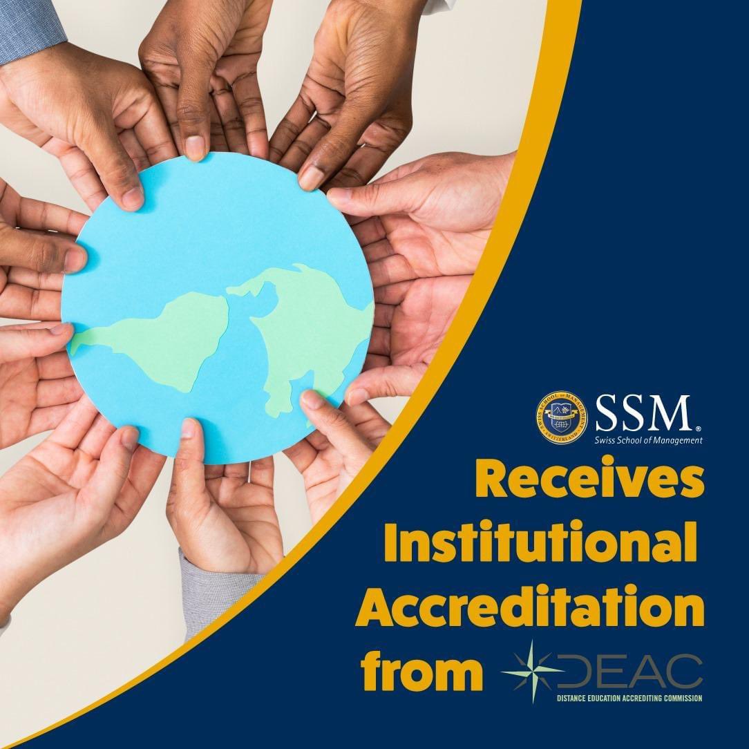 📣 Swiss School of Management Receives Institutional Accreditation from DEAC!