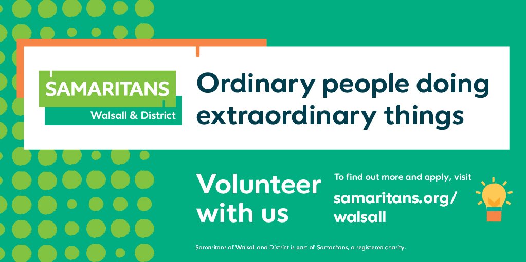 WalsallSams2023's tweet photo. "I volunteer because we lost my niece's boyfriend to suicide age 26. ..the shock of this event will live with the family forever.
I wanted to make a difference to someone who feels like that"
Jude,
Could you join Jude in our team? Email Walsall.branchrecruitment@samaritans.org https://t.co/cBDuFqbIol