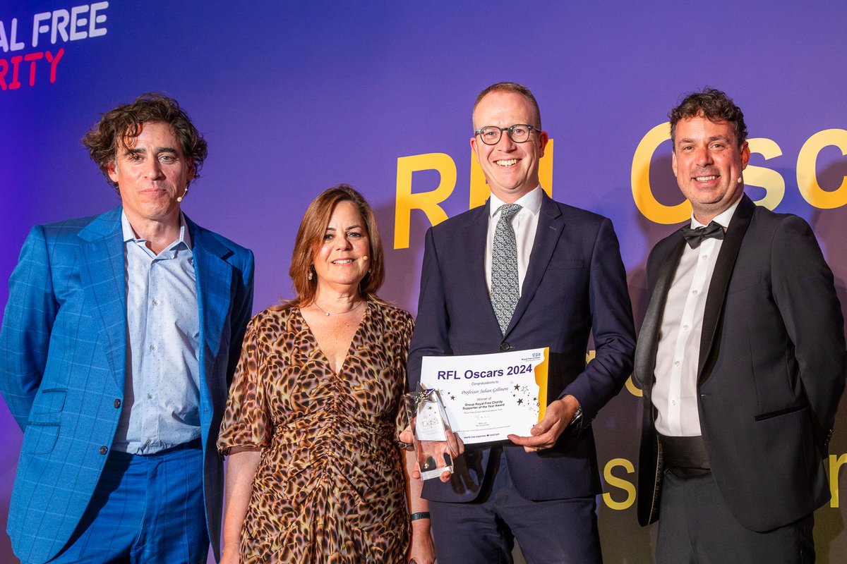 Royal Free Charity (@royalfreechty) on Twitter photo Congratulations to our #RFLOscars volunteer of the year award winners, the infant feeding support volunteers, and <a href="/RoyalFreeChty/">Royal Free Charity</a> supporter of the year, Prof. Julian Gillmore, who’s award was accepted by Tim Callaghan, RFH director of financial performance and deputy group CFO.🎉 Congratulations to our #RFLOscars volunteer of the year award winners, the infant feeding support volunteers, and <a href="/RoyalFreeChty/">Royal Free Charity</a> supporter of the year, Prof. Julian Gillmore, who’s award was accepted by Tim Callaghan, RFH director of financial performance and deputy group CFO.🎉