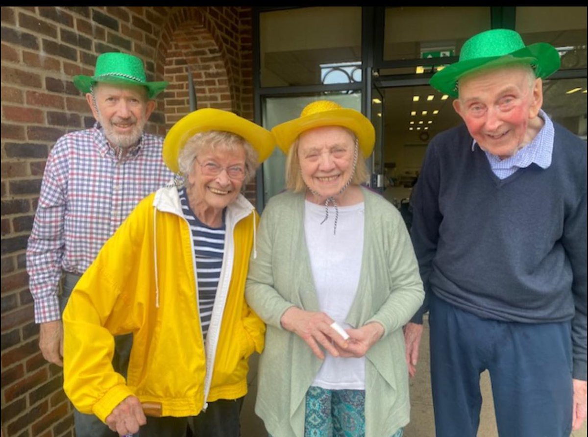 We had a great time at the #Glenvuecommunityhub on Wednesday with the fantastic #BirdieTucker singing. We had to wear our cowboy hats!!! 🤠🤠🤠🤠 <a href="/AnchorLaterLife/">Anchor</a> #dementia #carehome