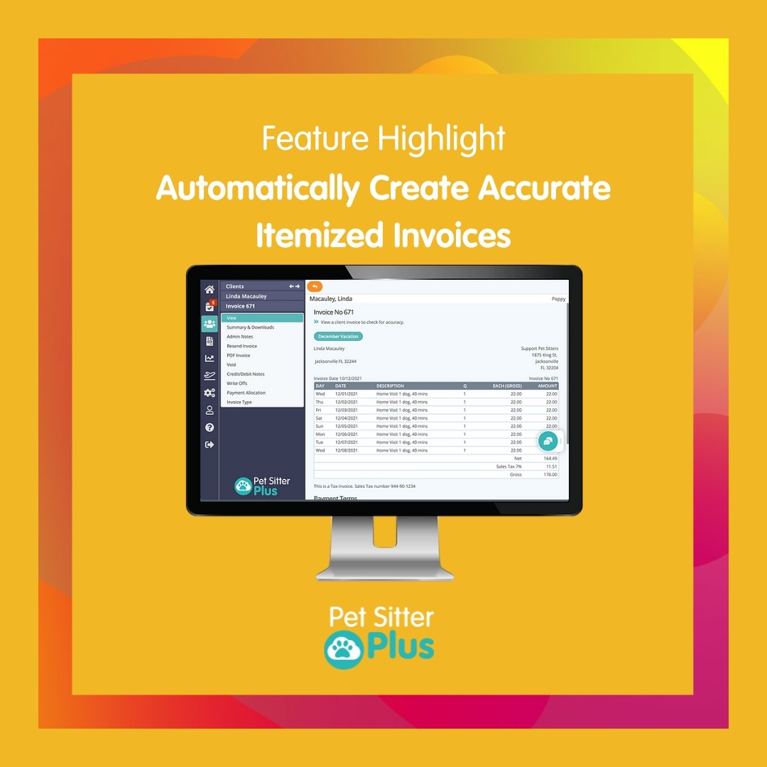 pet_sitterplus's tweet image. Create accurate itemised invoices in seconds with Pet Sitter Plus! 

Save hours of manual work and have your invoices ready with little effort. 

Try it today! tinyurl.com/2p95dbpv 🐾 

#PetSitting #PetSittingSoftware #PetCareTech