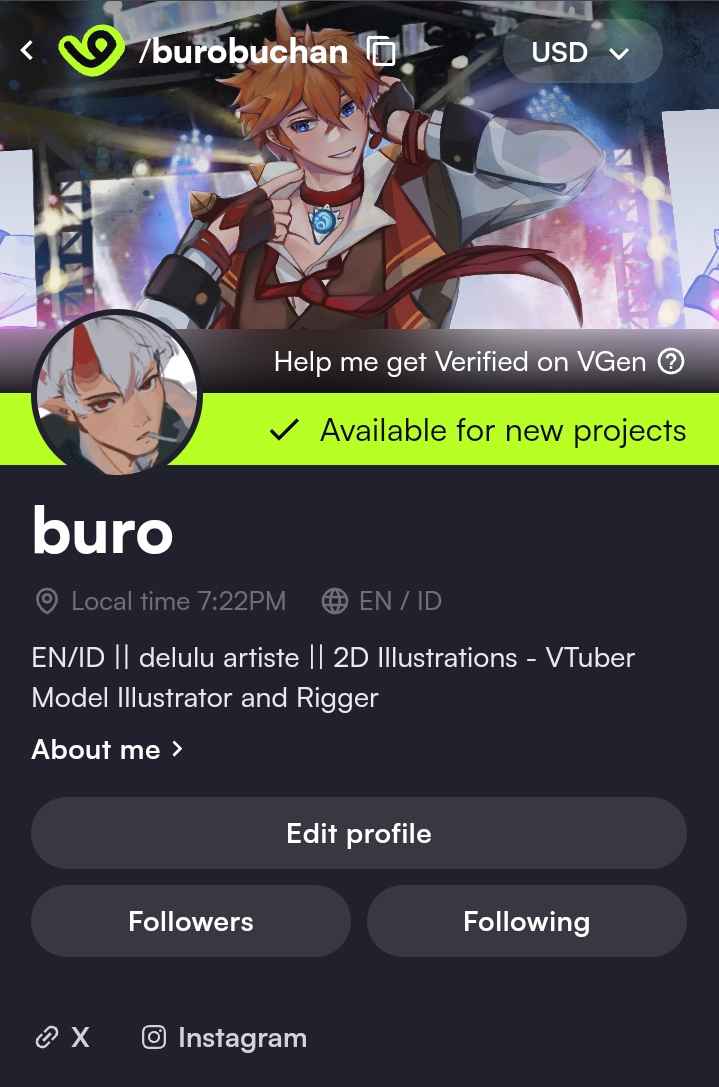 I'm now accepting c0mms on #VGen!!
Available for illustration and VTuber models :3c
vgen.co/burobuchan