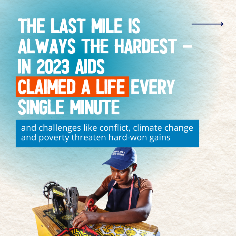 WFP's tweet photo. In 2023, AIDS claimed a life every single minute. But ending AIDS is within our reach.

Get the latest @UNAIDS report and learn more about the link between hunger, nutrition and HIV.

#GlobalAIDSUpdate2024