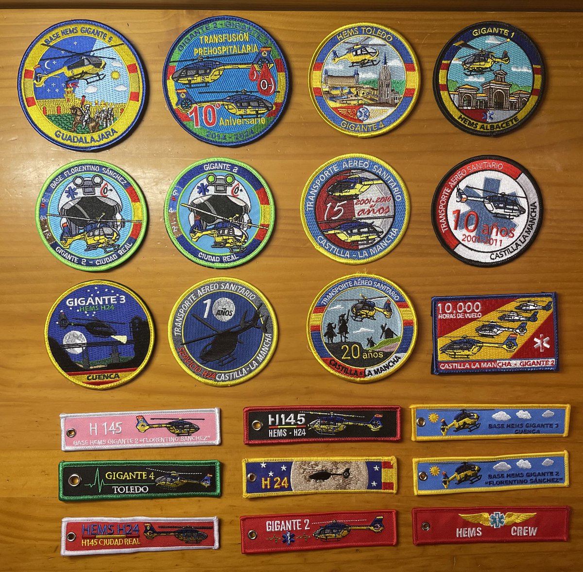 Parches de los distintos recursos #HEMS de que dispone la <a href="/GUETS_CLM/">GUETS</a>. Muchos de ellos diseñados por <a href="/diseno14ab/">Diseño14</a>