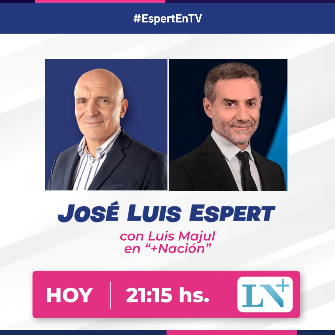 Hoy a las 21:15 hs. estaré con <a href="/majulluis/">Luis Majul</a> en #MásNación por <a href="/lanacionmas/">La Nación Más</a>