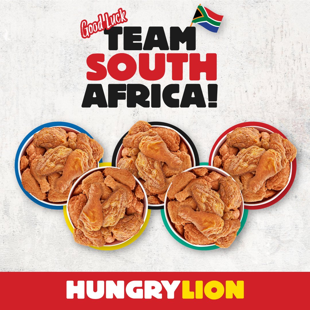 hungrylion's tweet photo. Good luck, Team South Africa, as the Olympics begin! 🥇🥈🥉 We're cheering for you and believe in your success. Shine bright and make us proud! #TeamSA #Olympics #Paris2024 #HungryforVictory https://t.co/4IigZMLYim
