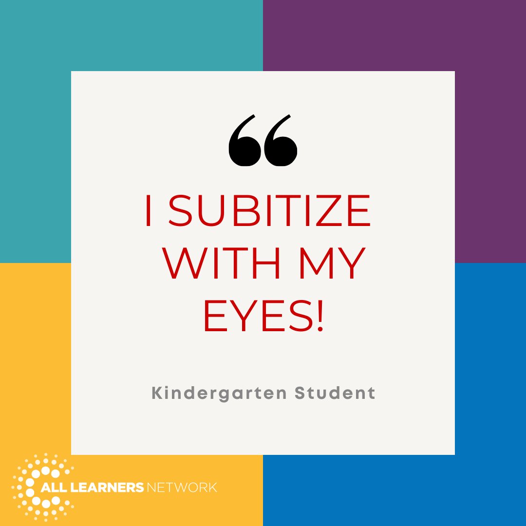AllLearnersMath's tweet photo. It's #mathdiscoursemonday, so let's talk about subitizing!

👀 We love when students get excited about subitizing!

How do you get students excited about subitizing? https://t.co/VKjEKfrEoU