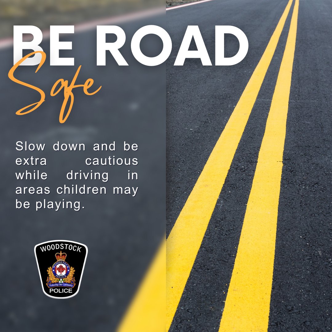 #DYK that in 2023, 81.6% of collisions in Woodstock took place in clear weather conditions? Not in the rain or snow. We want to remind you that even when the weather is nice everyone needs to drive cautiously - particularly in residential areas or places children may be playing.