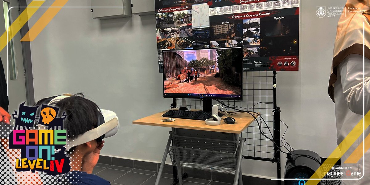 gamedesignuitm's tweet photo. GAMING STUDIO GAME ON IV

There are various activities that took place during the exhibition of Game On Level Four! Did you logged in to the exhibition? What's your favourite server?

#GameOn #GameOnLevel4 #GameDesign #FinalProject #GraffitiTheme #StudentShowcase #ArtMeetsTech https://t.co/PnH4iDGmPI