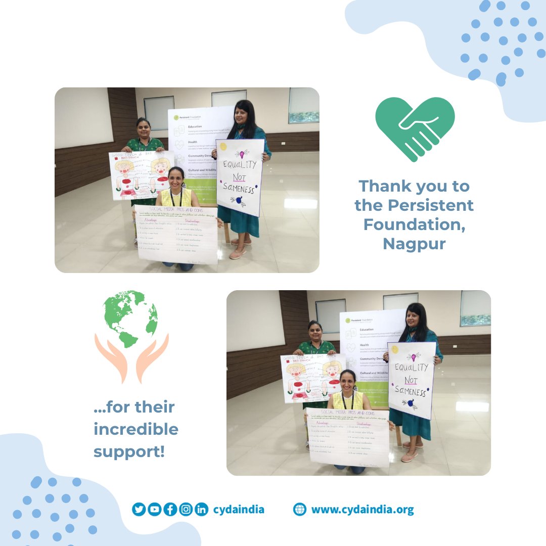 cydaindia25's tweet photo. CYDA's collaboration with Persistent Foundation Volunteers!

Thank you to the Persistent Foundation, Nagpur for their incredible support.

#VolunteerEngagement #CommunityImpact #WASH #LifeSkills #Environment #PersistentFoundation #CYDA https://t.co/TS4y4YAIMD