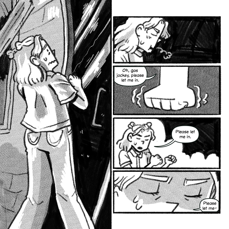 PatchworkZine's tweet photo. Here are some snapshots from our new issue: @MeekerAudrey does a collab with @beckkubrick 

Experience the full comic in our new issue! Link in bio.

#comics #comiczine #patchworkzine #sequentialart #abandonedplaces #haunted #procreate #scadseqa https://t.co/b4qPPUYZBp