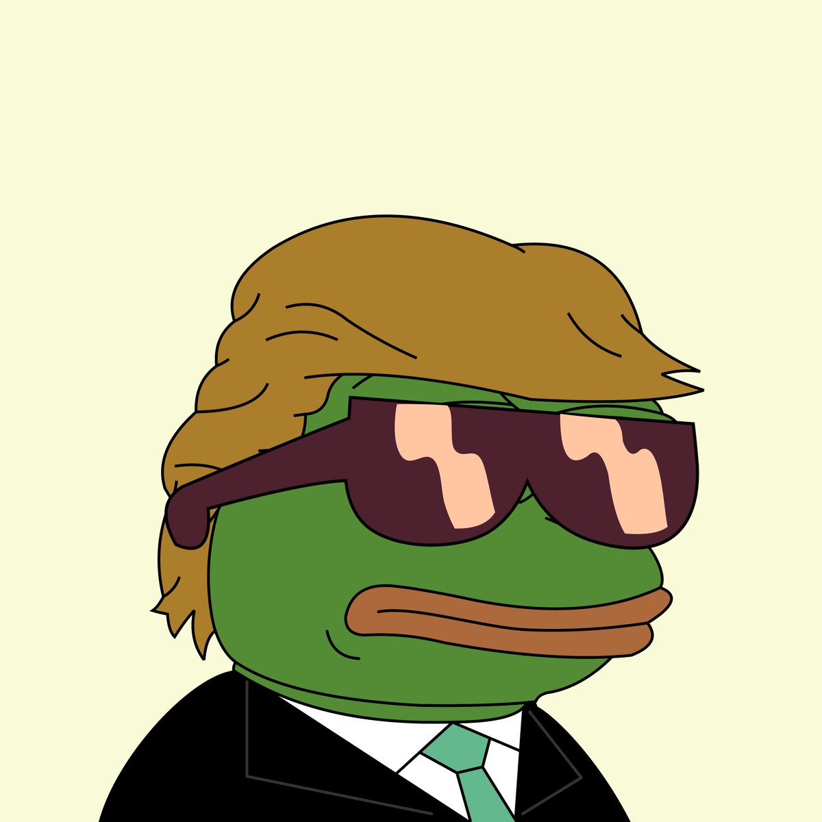 CryptoPepes's tweet photo. O̶r̶a̶n̶g̶e̶ m̶a̶n̶ b̶a̶d̶ Orange man badass! https://t.co/yk44qTRjQ9
