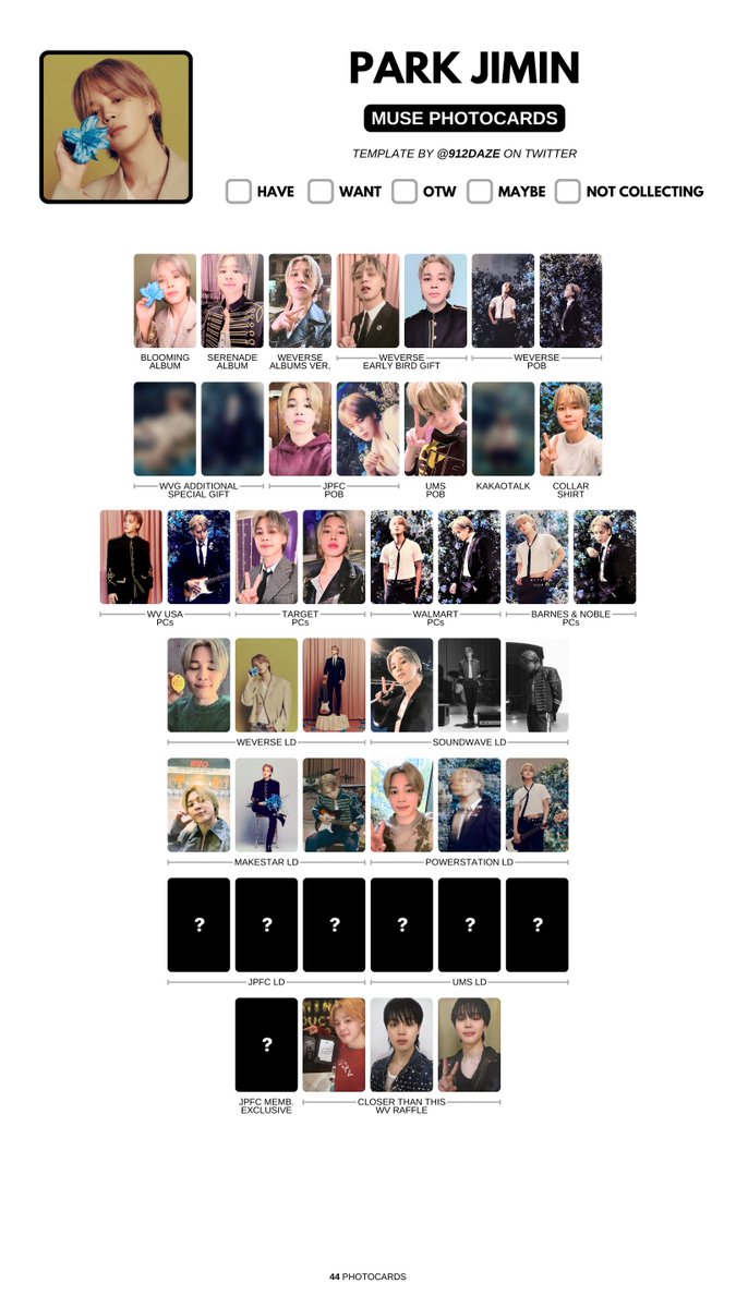 ✨ JIMIN - MUSE Outfit Analysis Template ✨

[UPDATED]
+ Weverse Shop LDs
+ Open Collar Shirt PC
+ Smeraldo Garden Merch &amp; Exclusive Benefits