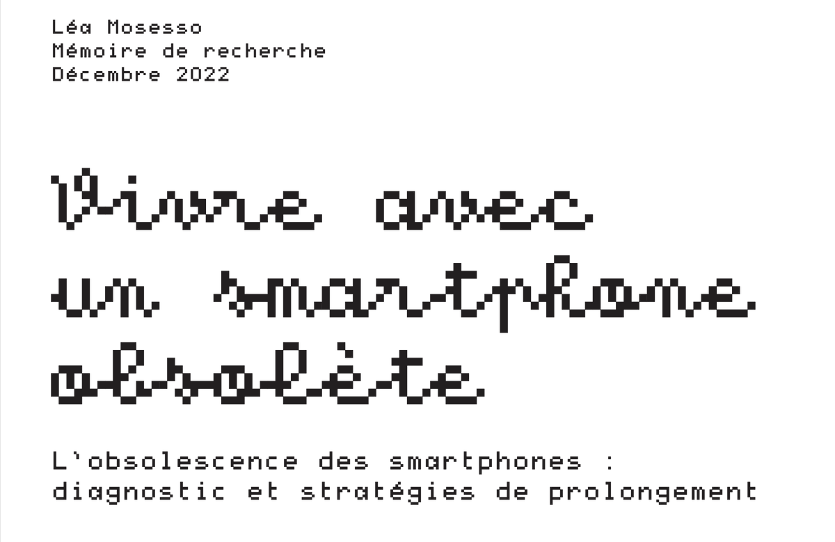 #ImpactEnvironnemental du numérique | « Vivre avec un smartphone obsolète ». Étude des usages. Mémoire de recherche de L. Mosesso <a href="/enssib/">Enssib</a> (2022), prix du mémoire du @CNNum 2023  ⤵️ enssib.fr/bibliotheque-n…