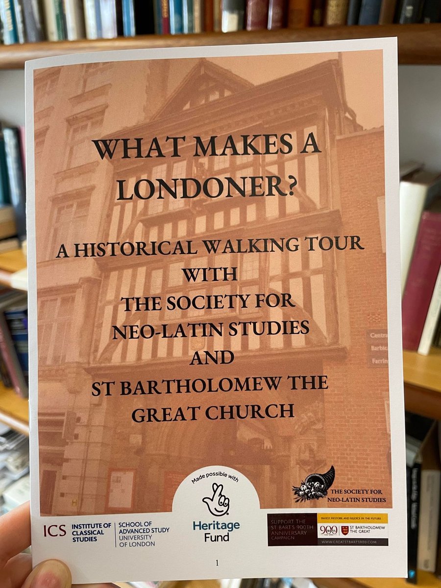 New tour means new booklet! Part of our <a href="/HeritageFundUK/">The National Lottery Heritage Fund</a> project with <a href="/NeoLatinSociety/">SNLS</a> and <a href="/StBartholomews/">Great St Bartholomew</a>. Let me know if you fancy coming along to one (free)!