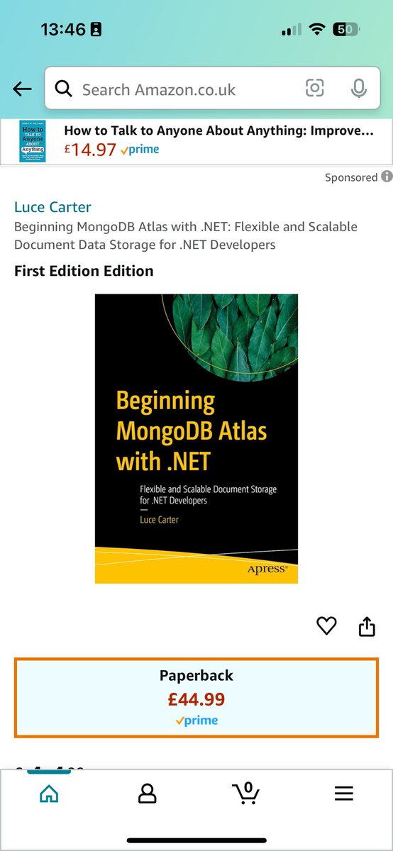 Life goal achieved..my work is now a pre-order-able book on Amazon!!
Beginning <a href="/MongoDB/">MongoDB</a> Atlas with .NET coming later in 2024!!
I hope I can add it to the Microsoft Campus Library like other MVP’s did at #MVPBuzz Summit this year!
