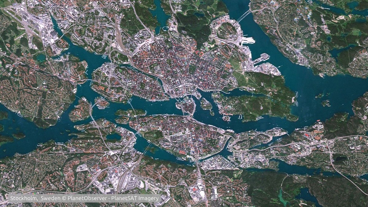 #EuropeanSustainableDevelopmentWeek🌍

As we celebrate #ESDW, we spotlight Sweden through this #SatelliteImage of Stockholm, Sweden’s capital. 

Ranked 2nd in Europe for #sustainability, Sweden symbolizes an example to follow and the potential for a sustainable future.

#EarthObs