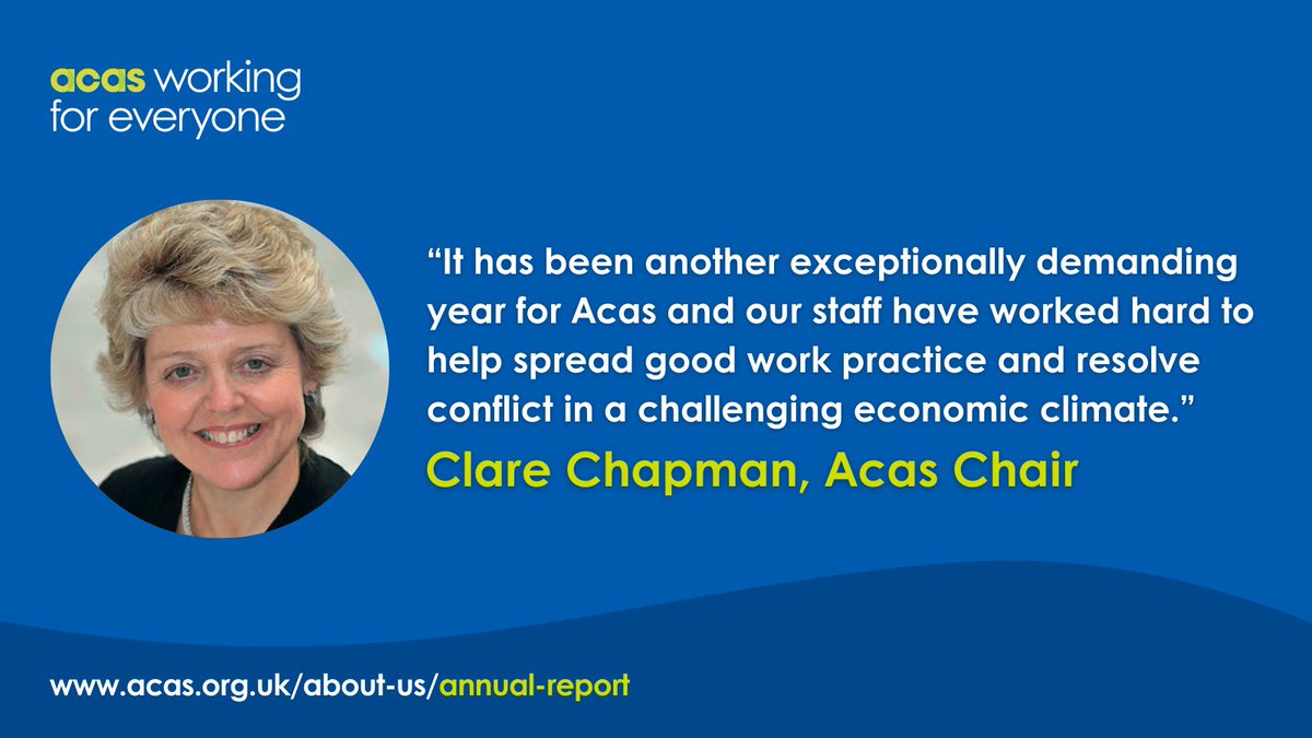 Demand for #Acas services remains high in difficult year for employment relations. 📈  

Our press notice highlights the latest insights from our annual report.
Read more: bit.ly/3WtLeoI