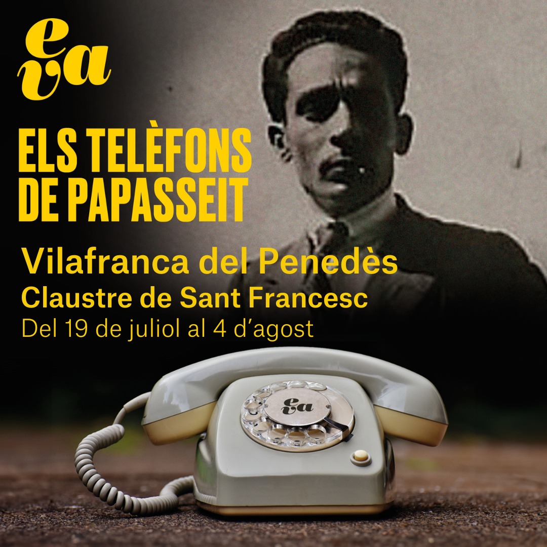 EVAEnVeuAlta's tweet photo. 🍏☎️ Els telèfons de Papasseit a @VilafrancaAj dins el cicle "Paraules al Claustre".
📆Del 19 de juliol al 4 d'agost al Claustre de St Francesc
▪️ De dimecres a divendres: de 17 a 20 h
▪️ Dissabte i diumenge: d'11 a 14 h
#ElstelefonsdelEVA #EVA24 #TelefonsPapasseit https://t.co/4pbS3YzlJw