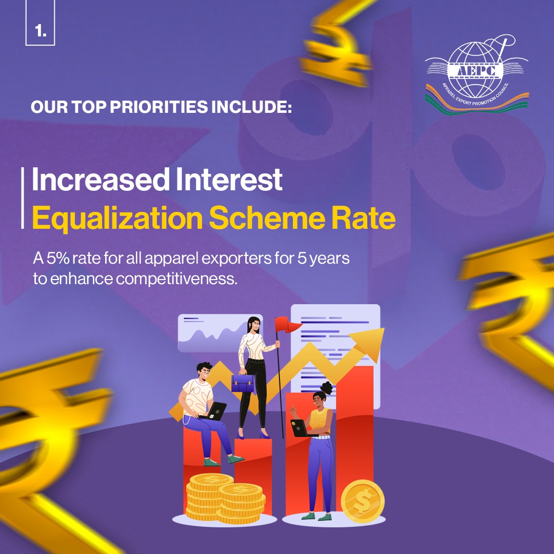 aepcindia's tweet image. 📢 AEPC Calls for Policy Support and Stability in Union Budget 2024!  We're excited to share our key policy recommendations aimed at strengthening India's position as a global apparel leader.

@nsitharaman @FinMinIndia @AmitShah

#Budget2024 #AEPC #TextilePolicy #MakeInIndia