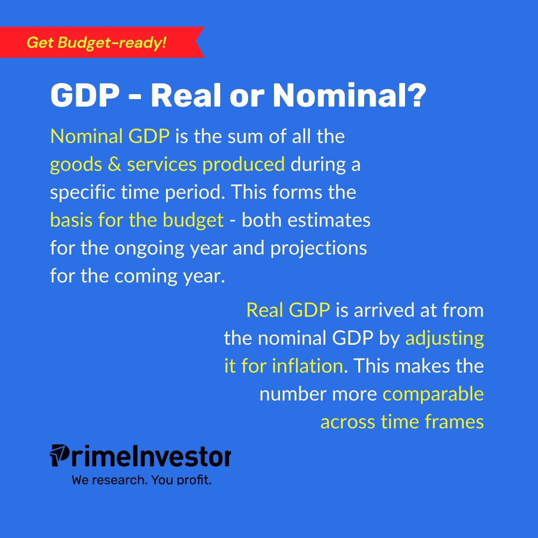 Here are two terms you will here on Budget day!

#GDP #InterimBudget #Budget #Budget2024 #UnionBudget2024 #GDP #EconomicGrowth  #IncomeTax  #Primeinvestor