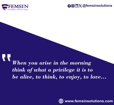 FemsinSolutions's tweet photo. When you arise in the morning think of what a privilege it is to be alive, to think, to enjoy, and to love. #HappyNewMonth #mondaymotivation #HappyNewWeek #itsolutionsprovider #femsinsolutions #feelgood #science #technology https://t.co/wERSw3owtJ