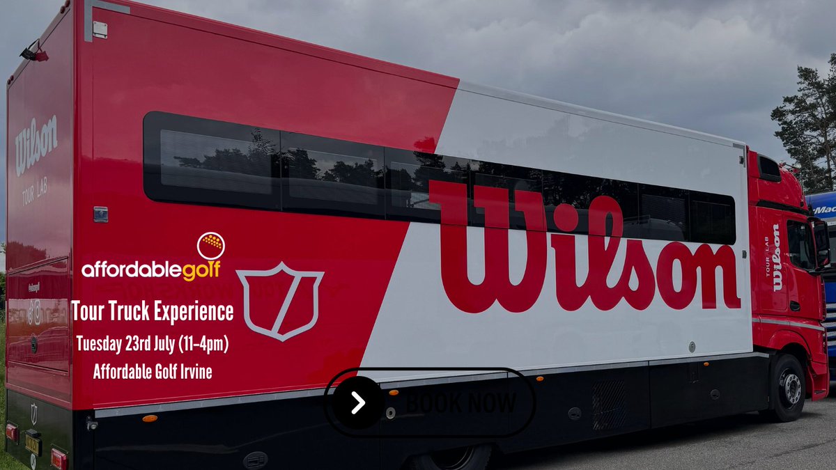 FLASH FITTING EVENT with <a href="/WilsonGolfEU/">Wilson Golf Europe</a>

Sign up to our Wilson Tour Truck event TOMORROW at our Irvine store and receive a goody bag when you spend £350 🔥 

Get your fitting between 11-4pm using the link below 👇 

shorturl.at/RAkLE