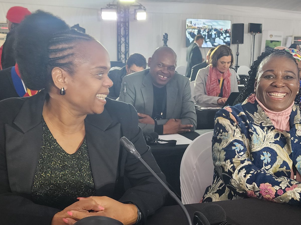 Limpopo Premier Dr. Phophi Ramathuba, Minister in the Presidency Ms Khumbudzo Ntshavheni, and Limpopo Speaker of the Legislature Ms. Makoma Makhurupetje arrived at the Parliament for the President's debate response following his opening address.