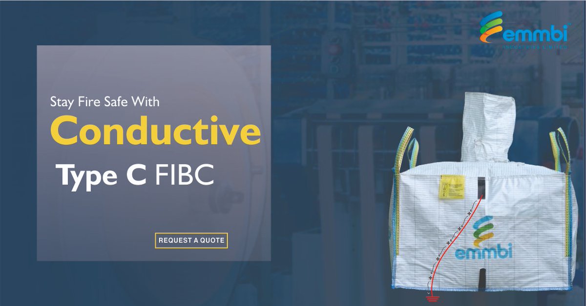 Emmbi's Type-C Conductive Bags prevent sudden electrostatic discharge, crucial in explosive and high-fire-risk environments. Discover their key features and applications.

👉 Learn More &amp; Request a Quote: bit.ly/3WvReNC

#EmmbiIndustries #TypeCConductiveBags #FIBC
