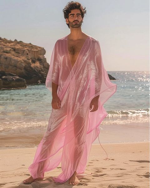 Maxikaftan23878's tweet photo. 🐳 Men's Pink Shiny Sheen Chiffon Light Gauze Party Caftan Kaftan
🛒 Hot sale!  
💗 Over $89 Free Shipping
💗 Size: S~5XL👀
https://t.co/mPDTdZiUlT...
#men #kaftan #rainbow #caftan #rainbow #Brother #lovers #chrismas #caftan #kintted #short #beach #swim #skirt #party https://t.co/siEx1y3VOl