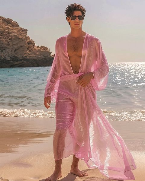 Maxikaftan23878's tweet photo. 🐳 Men's Pink Shiny Sheen Chiffon Light Gauze Party Caftan Kaftan
🛒 Hot sale!  
💗 Over $89 Free Shipping
💗 Size: S~5XL👀
https://t.co/mPDTdZiUlT...
#men #kaftan #rainbow #caftan #rainbow #Brother #lovers #chrismas #caftan #kintted #short #beach #swim #skirt #party https://t.co/siEx1y3VOl