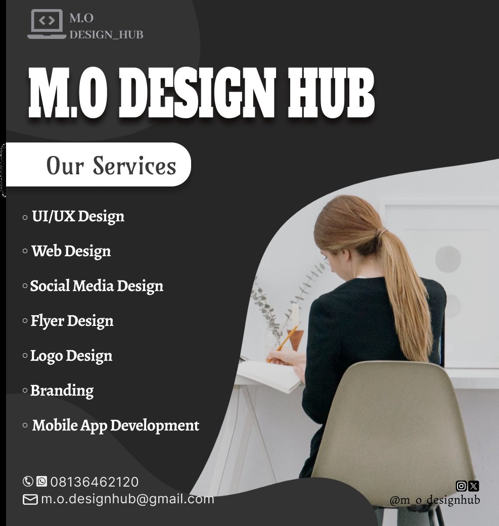 m_o_designhub's tweet image. Bring your Ideas to life with M.O DesignHub&apos;s Expert Design Services ✨💼

#CreativeDesign #brandinnovation #uiux #WebDevelopment