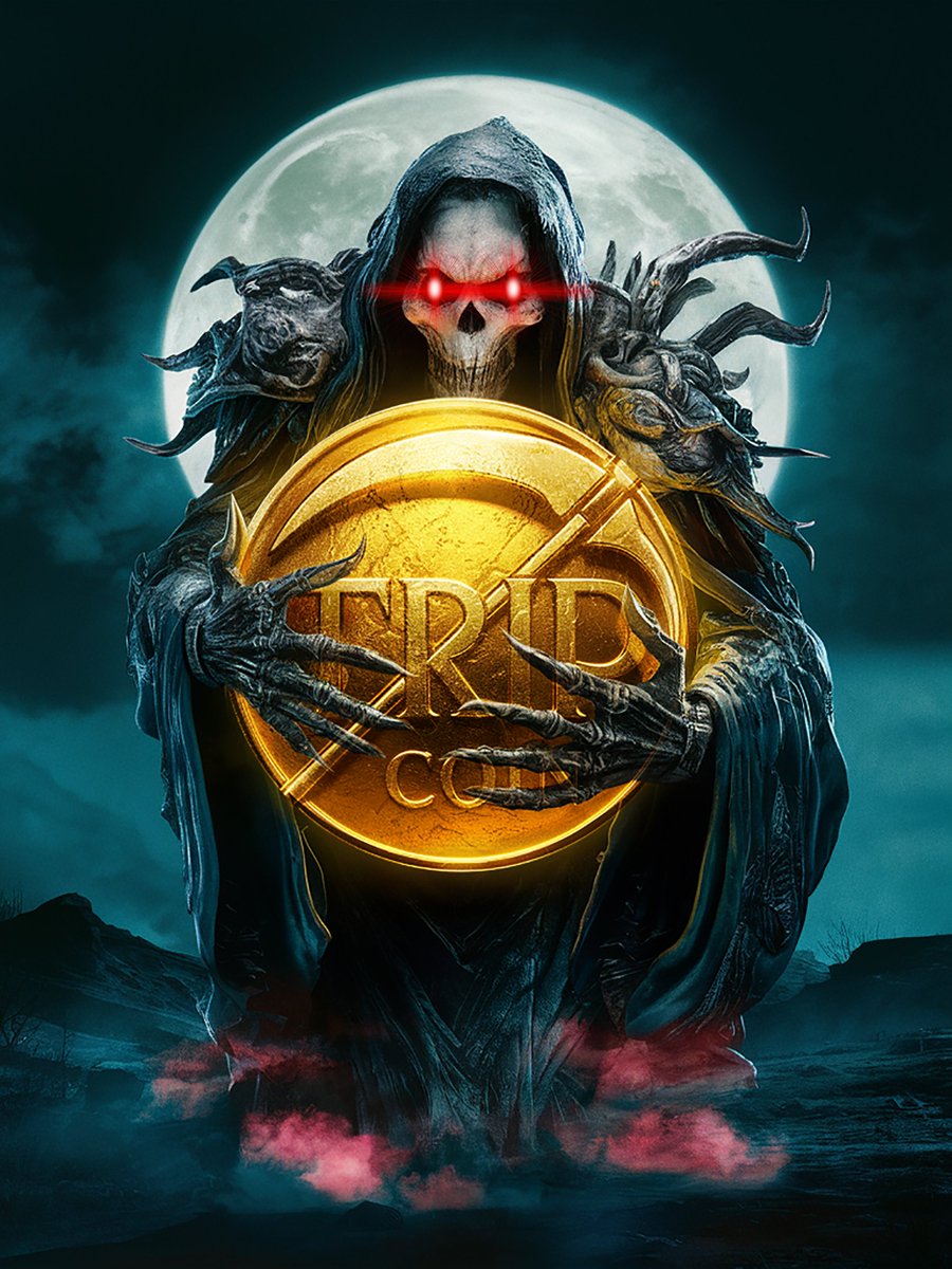 Tonripcoin's tweet photo. Don't fear the Reaper, embrace the trip! With $TRIP Coin, we're all on the same journey. So, buckle up and enjoy the ride – it's going to be a killer one! #CryptoReaper #TRIPCoin https://t.co/Y9WBJedQkU