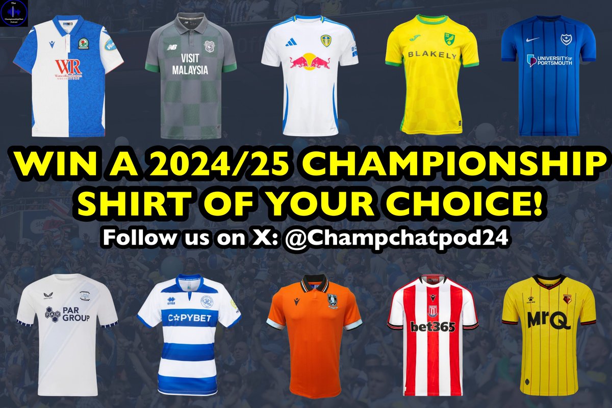 The Championship Chat Podcast (@champchatpod24) on Twitter photo 🚨 𝗙𝗥𝗘𝗘 𝗚𝗜𝗩𝗘𝗔𝗪𝗔𝗬! 🚨
To celebrate the start of the forthcoming campaign, we're giving away a 2024/25 Championship shirt of 𝗬𝗢𝗨𝗥 choice! 👕🤩
To enter:
🔁 Repost this post
📲 Follow <a href="/Champchatpod24/">The Championship Chat Podcast</a>
🗓️ Winner announced on August 2
Good luck, everyone! 🙌
#CCP 🚨 𝗙𝗥𝗘𝗘 𝗚𝗜𝗩𝗘𝗔𝗪𝗔𝗬! 🚨
To celebrate the start of the forthcoming campaign, we're giving away a 2024/25 Championship shirt of 𝗬𝗢𝗨𝗥 choice! 👕🤩
To enter:
🔁 Repost this post
📲 Follow <a href="/Champchatpod24/">The Championship Chat Podcast</a>
🗓️ Winner announced on August 2
Good luck, everyone! 🙌
#CCP