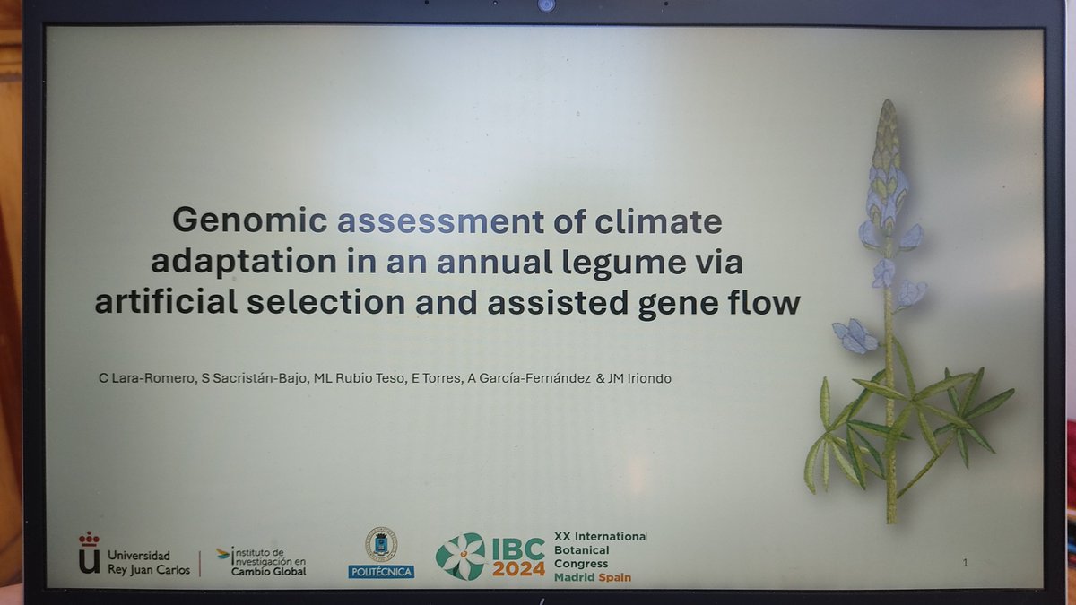 Finishing  my talk at #ibc2024. See you Thursday at symposium 9 on genomics and local adaptation organised by <a href="/jlblancopastor/">Jose L Blanco Pastor</a>