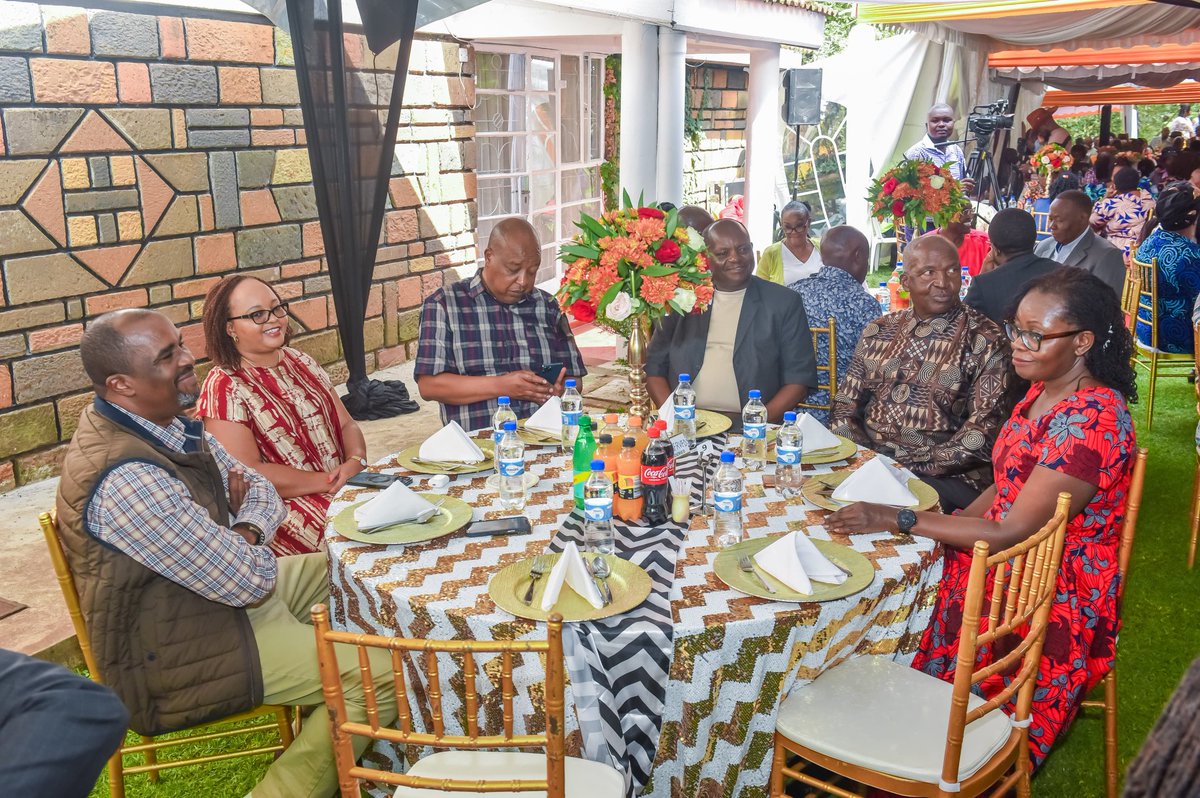 AnneWaiguru's tweet photo. Glad to have joined the entire Simba family this weekend in celebration of my brother in law Senior Counsel  Dr.John P N Simba EGH and my Sister Loise Muthoni aka Kwamboka on their EKEGENI Kia ABAKO in Matutu Nyamira County. Special thanks to Pastor Isaac Nyongn & the Nyandoche Ibere SDA Church  for the sermon derived from Numbers 6 vs 22, my colleagues  Nyamira County @GovernorNyaribo ,Kisii Deputy Governor Nominee Elijah Obabo representing H E Governor Simba Arati , Prof. Sam Ongeri among other dignitaries who joined us to celebrate this day.
@kamothowaiganjo
