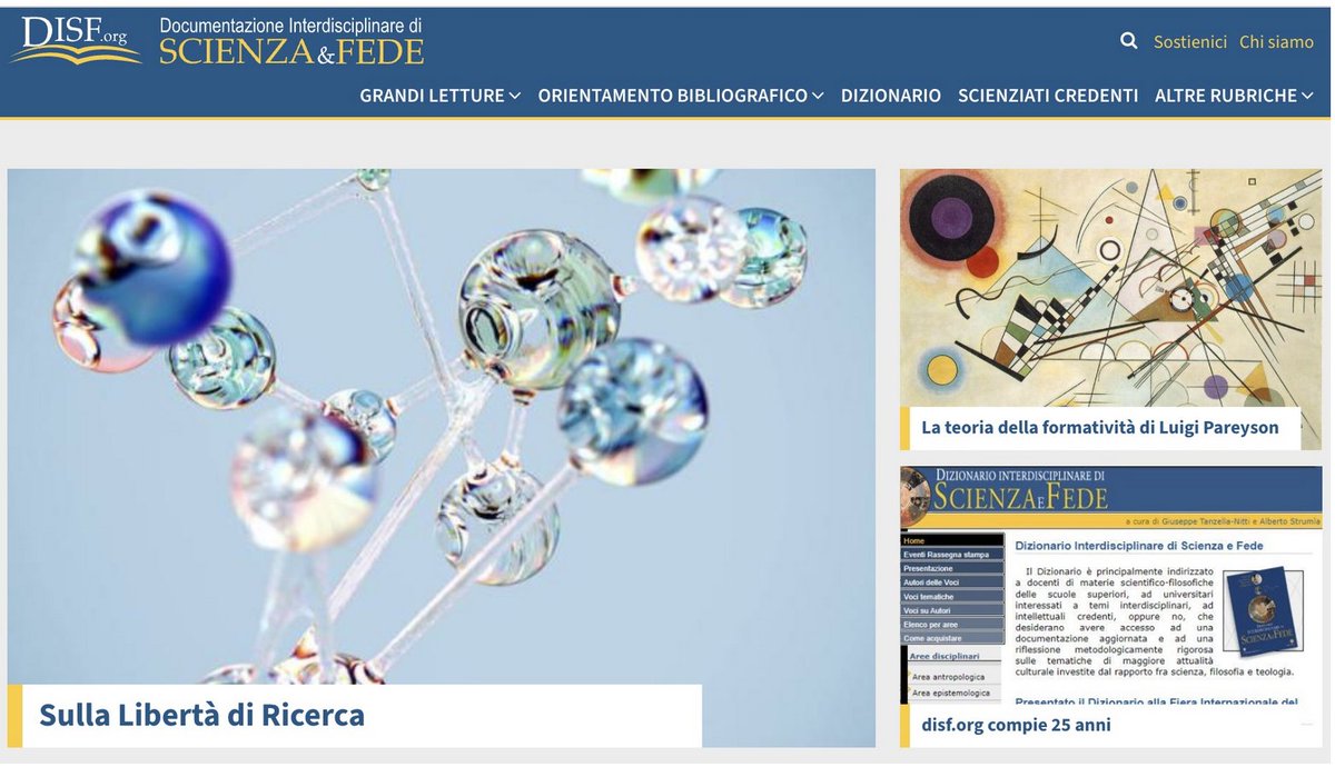 UniSantaCroce's tweet photo. 🔹Il portale web del Centro di Documentazione Interdisciplinare di Scienza e Fede (#disf.org) compie 25 anni. A idearlo, fondarlo e poi dirigerlo, il prof. Giuseppe Tanzella-Nitti, docente di Teologia fondamentale presso la Santa Croce.
👉 https://t.co/oy28zmXEAw https://t.co/9BqEF96Zxd