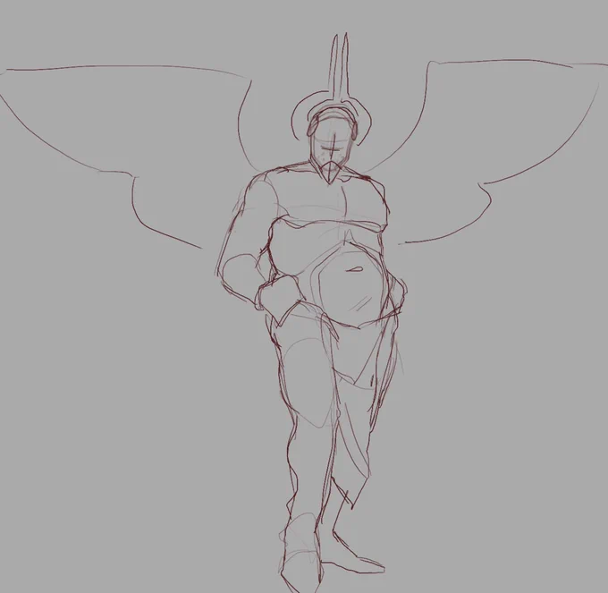 I don't draw him with his armor because umm uhhhhhh I don't uhhh it's hard to draw. amen 