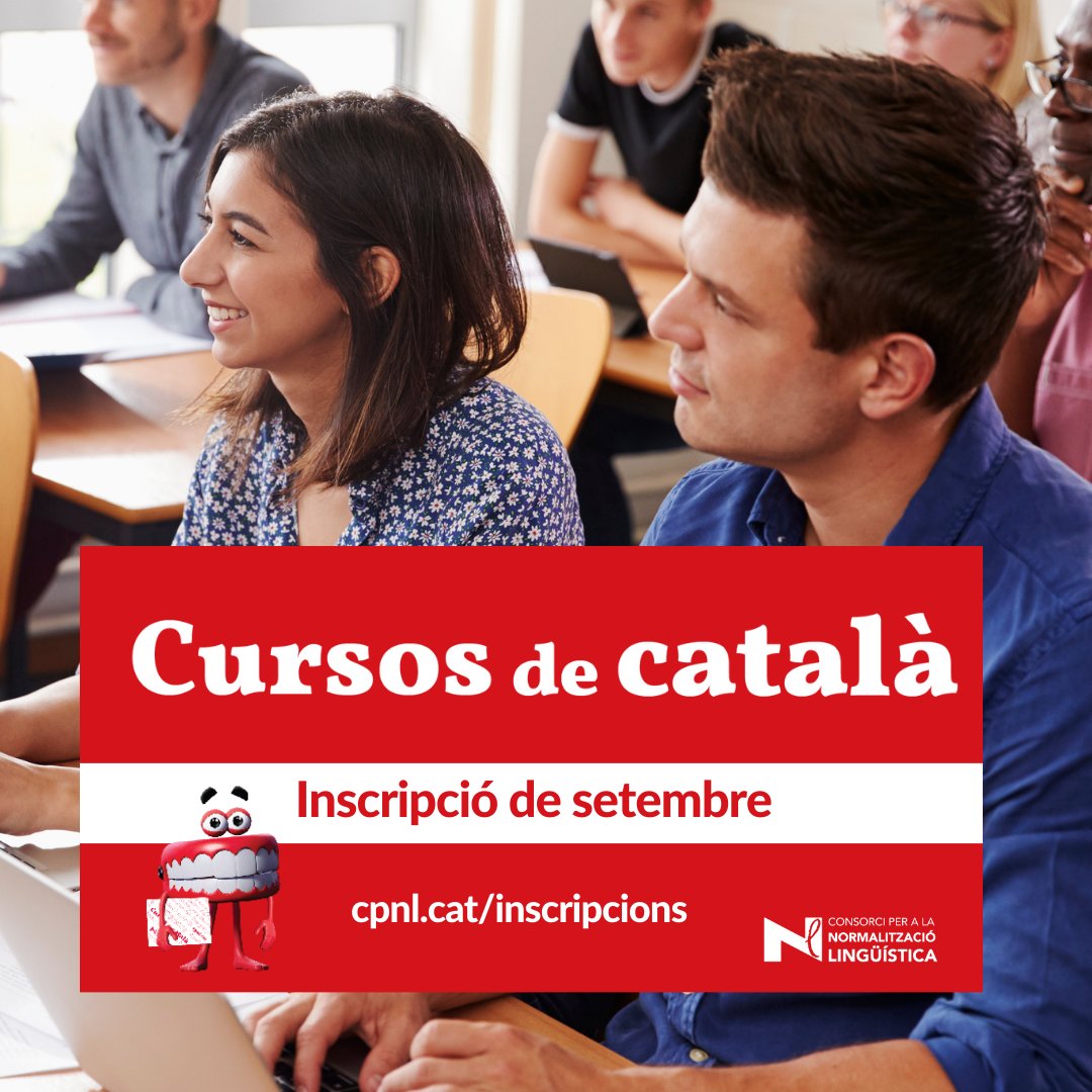 📢Cursos de català!    

1⃣Torn preferent: 12 i 13 de setembre  
2⃣Torn general per als nivells A1 al C1: 16 i 17 de  setembre
3⃣Torn general per al nivell C2: 17 de setembre   

cpnl.cat/inscripcions