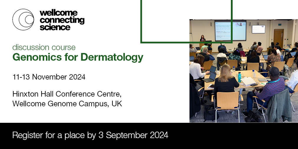 eventsWCS's tweet photo. How can #genomics improve the study of #SkinBiology?

Find out with leading scientists at our #DermGenomics2024 course.

Gain a comprehensive understanding of the tools &amp; technologies enhancing insights into #SkinDisease mechanisms.

📩 Register by 3 Sept: https://t.co/TMZlvPwOSy https://t.co/ivKWYqrILT