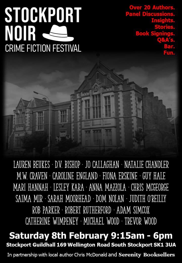 Stockport Noir (@stockportnoir) on Twitter photo Stockport Noir is delighted to announce that @laurenbeukes @davidbishop <a href="/JoCallaghanKat/">Jo Callaghan</a> <a href="/NatalieC_Author/">Natalie Chandler</a> <a href="/MWCravenUK/">M.W. Craven</a> <a href="/mariwriter/">Mari Hannah</a> <a href="/Anna_Mazz/">Anna Mazzola - Updates only.</a> <a href="/SaimaMir/">Saima Mir</a> and <a href="/CWimpeney/">Catherine Wimpeney</a> round off our lineup nicely, with over 20 authors joining us on 8th February 2025!
Tickets are only £35 and Stockport Noir is delighted to announce that @laurenbeukes @davidbishop <a href="/JoCallaghanKat/">Jo Callaghan</a> <a href="/NatalieC_Author/">Natalie Chandler</a> <a href="/MWCravenUK/">M.W. Craven</a> <a href="/mariwriter/">Mari Hannah</a> <a href="/Anna_Mazz/">Anna Mazzola - Updates only.</a> <a href="/SaimaMir/">Saima Mir</a> and <a href="/CWimpeney/">Catherine Wimpeney</a> round off our lineup nicely, with over 20 authors joining us on 8th February 2025!
Tickets are only £35 and