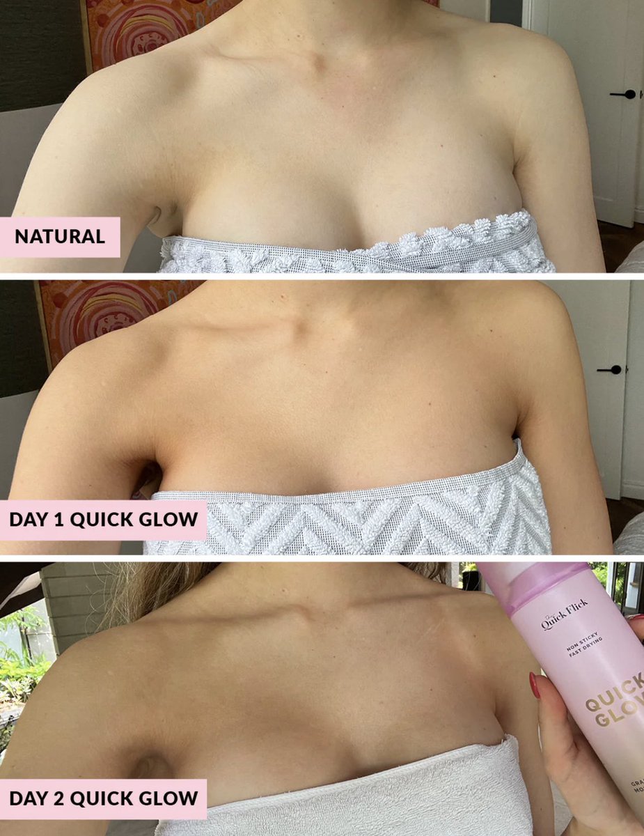 TheQuickFlickAu's tweet image. Maintain a "Summer" #Glow all year round, with #QuickGlow 👏🏻

Quick Glow is light as a cloud whipped mousse that’s easy to apply, with #Hydrating glycerin &amp;amp; vitamin E antioxidants to build a #NaturalLookingGlow whilst keeping #Skin hydrated! 😍

Get yours: thequickflick.com.au