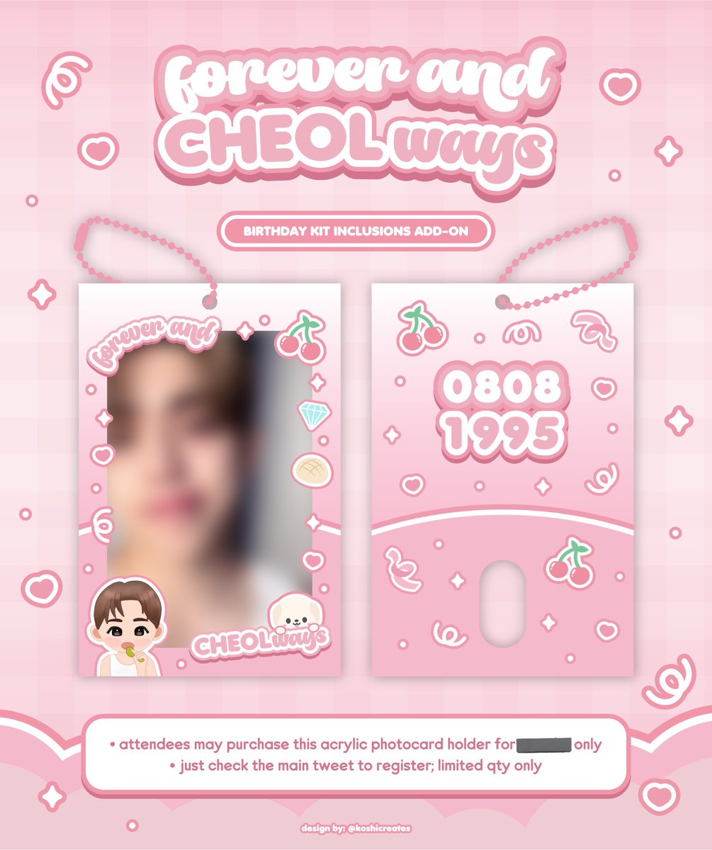 baebycheol's tweet photo. claiming tweet! 

wts - forever and CHEOLways 
acrylic photocard holder (non cse attendees) 

280php + 20php pf, PAYO

mod: direct jnt, sdd 
will ship out on aug4 

comment mine
5 slots ONLY! https://t.co/g0Pp1wfnWX
