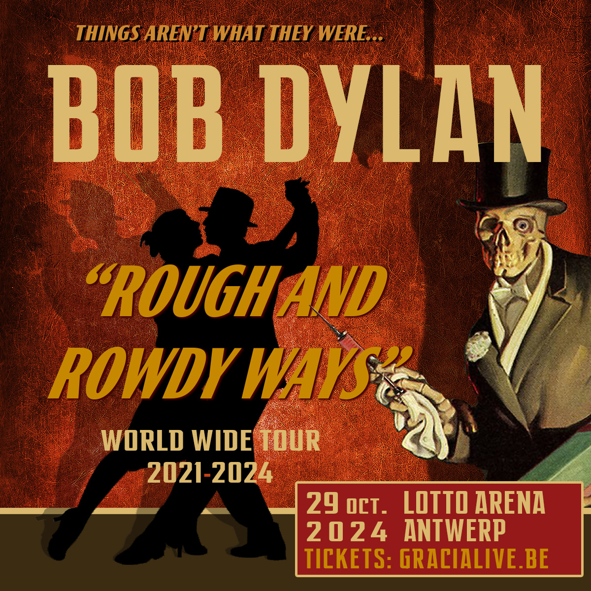 Gracia Live (@gracialivebel) on Twitter photo 2 years after his sold-out concert <a href="/forestnational/">Forest National</a>, <a href="/bobdylan/">Bob Dylan</a> returns to Belgium on October 29th 2024 for a not to be missed concert at the <a href="/lotto_arena/">Lotto Arena</a> in Antwerp, as part of his 'Rough and Rowdy Ways Tour'.
๐๏ธ Tickets on sale now at gracialive.be 2 years after his sold-out concert <a href="/forestnational/">Forest National</a>, <a href="/bobdylan/">Bob Dylan</a> returns to Belgium on October 29th 2024 for a not to be missed concert at the <a href="/lotto_arena/">Lotto Arena</a> in Antwerp, as part of his 'Rough and Rowdy Ways Tour'.
๐๏ธ Tickets on sale now at gracialive.be