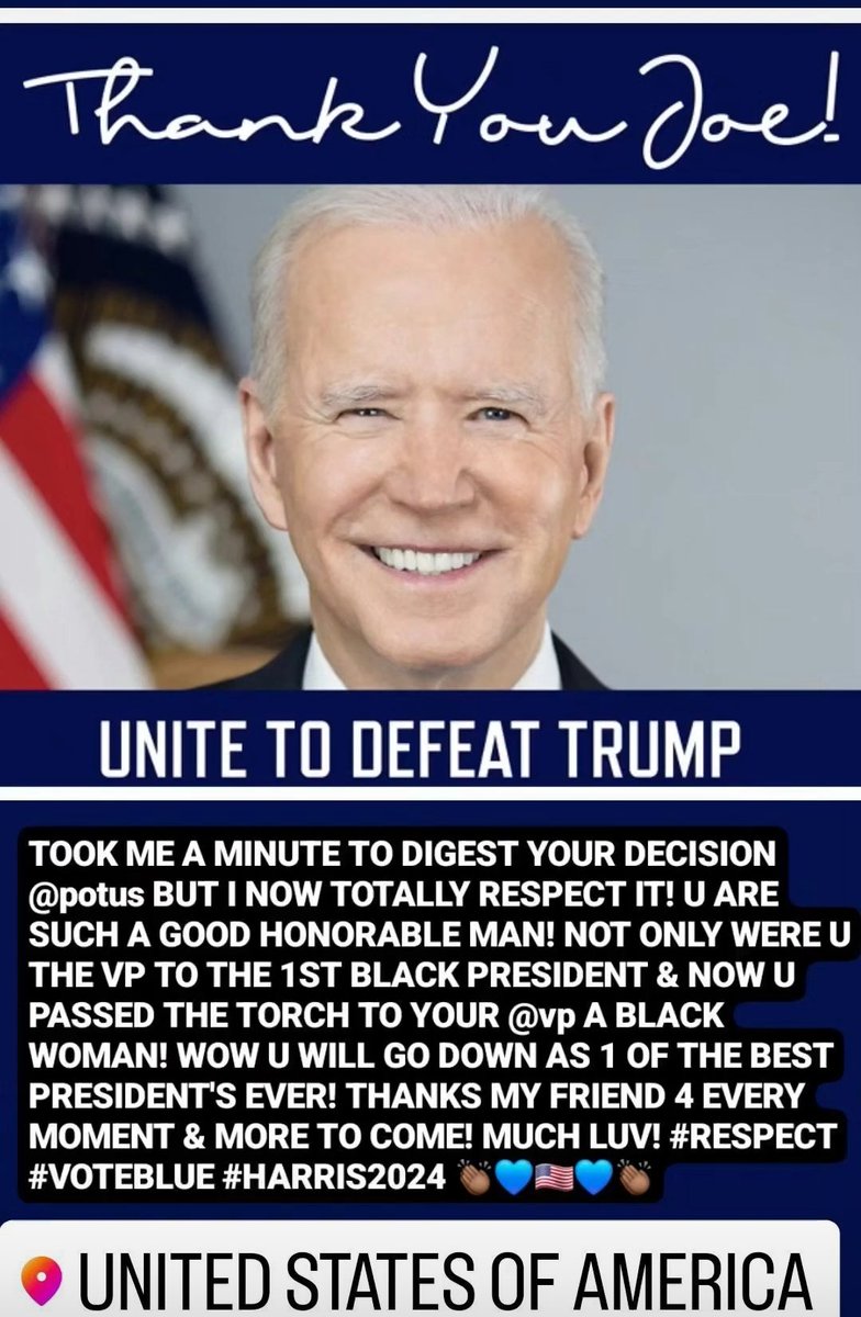 MsVivicaFox's tweet photo. THANKS @JoeBiden JOB WELL DONE SIR! 👏🏾💙🇺🇸💙👏🏾 https://t.co/V1waXhk8a3