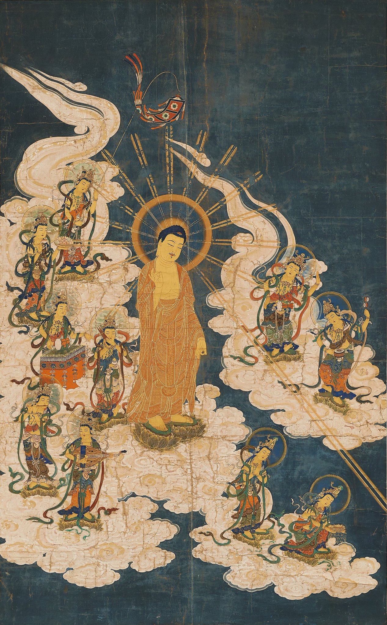 阿弥陀如来画像 木造宝冠阿弥陀如来坐像(県指定彫刻)／伊東市