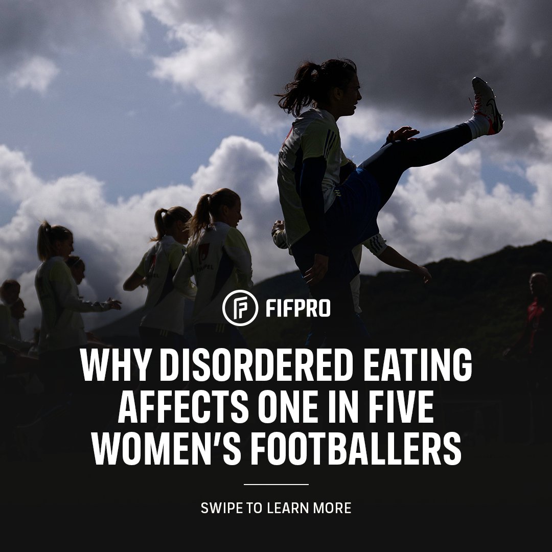 FIFPRO's tweet photo. What is disordered eating, and why has the #DrakeFootballStudy revealed that one in five women's footballers experienced it over a 12-month period?

🗣️ Dr @AlexCulvin

@TheDrakeFdn | @PushBraces | @MehilainenOy | @AmsterdamUMC