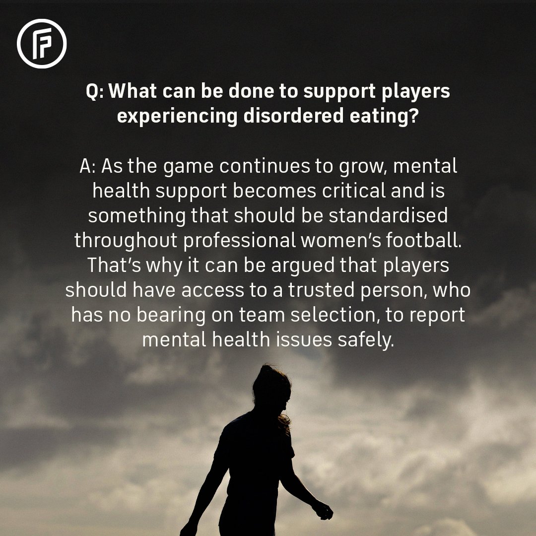 FIFPRO's tweet photo. What is disordered eating, and why has the #DrakeFootballStudy revealed that one in five women's footballers experienced it over a 12-month period?

🗣️ Dr @AlexCulvin

@TheDrakeFdn | @PushBraces | @MehilainenOy | @AmsterdamUMC
