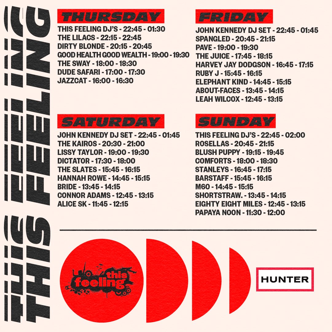 This Feeling (@this_feeling) on Twitter photo Coming up this week : Thursday > Sunday🎸 Oxford <a href="/TruckFestival/">Truck Festival</a> ~ This Feeling <a href="/HunterBoots/">Hunter</a> stage ft. 31 amazing new acts + <a href="/JohnKennedy/">John Kennedy</a> <a href="/ninetiesmike/">NinetiesMike</a> & <a href="/louschofieldtv/">Louise Schofield</a> DJ
🎟 sold out!
🎶open.spotify.com/playlist/4ZNgT… Coming up this week : Thursday > Sunday🎸 Oxford <a href="/TruckFestival/">Truck Festival</a> ~ This Feeling <a href="/HunterBoots/">Hunter</a> stage ft. 31 amazing new acts + <a href="/JohnKennedy/">John Kennedy</a> <a href="/ninetiesmike/">NinetiesMike</a> & <a href="/louschofieldtv/">Louise Schofield</a> DJ
🎟 sold out!
🎶open.spotify.com/playlist/4ZNgT…